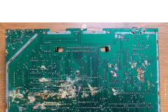 Atari 7800 PCB damage underside