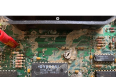 Atari 7800 PCB damage closeup 1