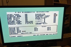 Diagnostics cartridge show bad SID chip and bad controller port on one of the C64’s